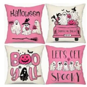 Halloween Ghost Pillow Covers 4PC Set (18x18)💗